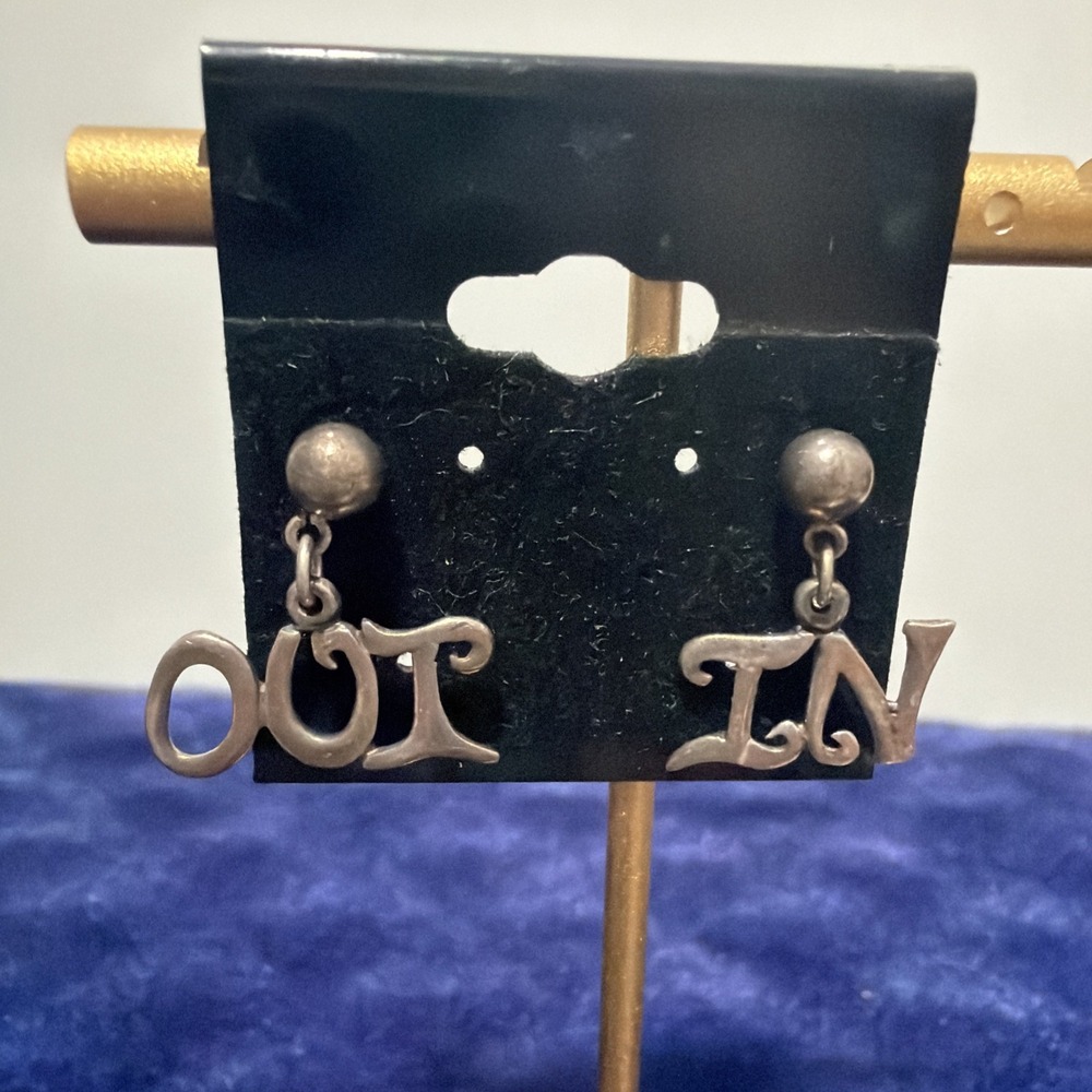 Leonore Doskow In Out Sterling Silver Earrings Signed